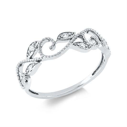 Ring 18 kt WG, 6 Brill. 0,06 ct, TW-si