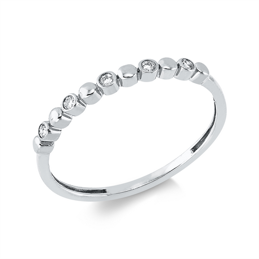 Ring 18 kt WG, 5 Brill. 0,05 ct, TW-si