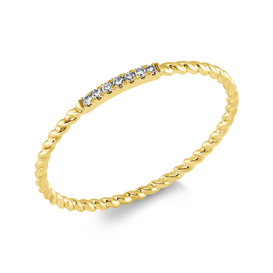 Ring 18 kt GG, 7 Dia. 0,03 ct, TW-si