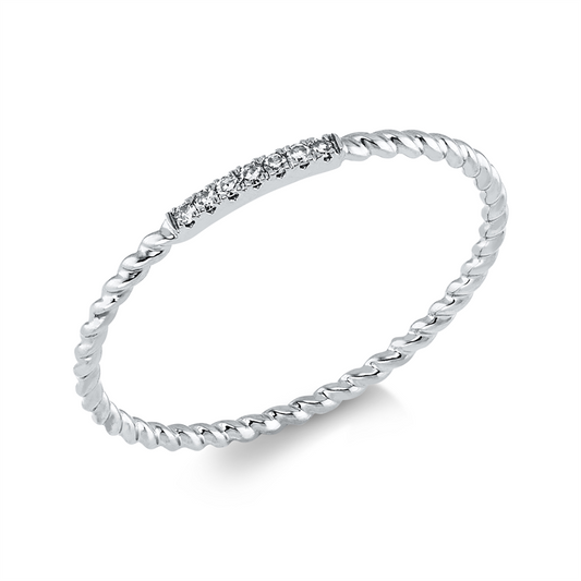 Ring 18 kt WG, 7 Dia. 0,03 ct, TW-si