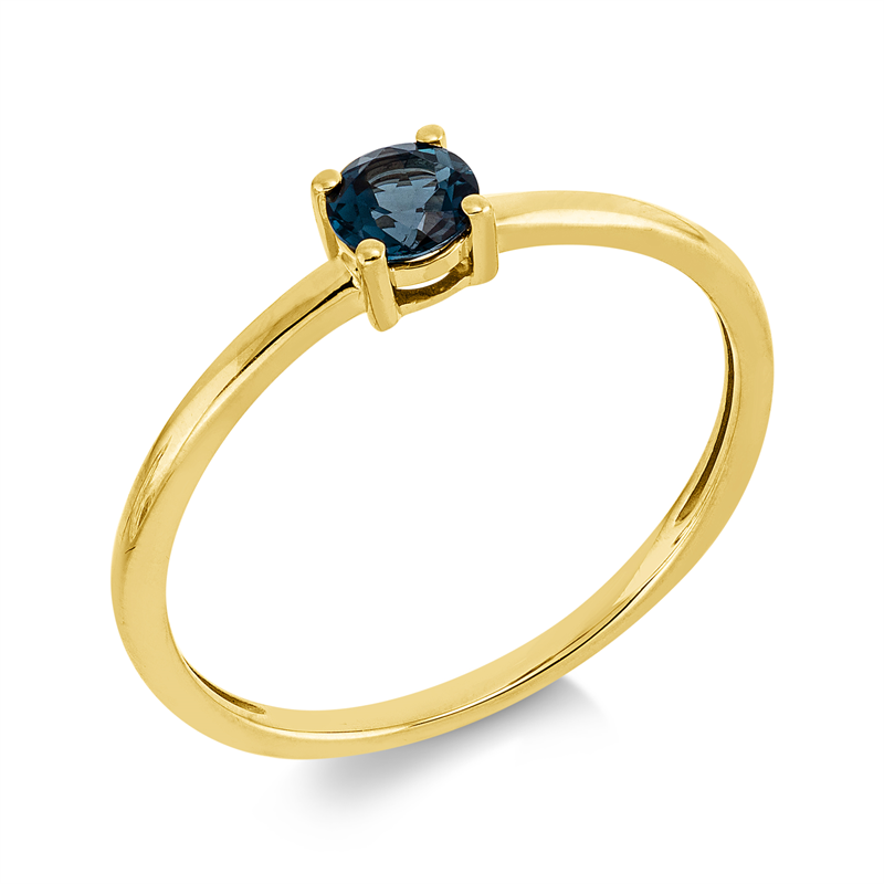 Ring 18 kt GG, 1 Topas 0,31 ct Lond. blue