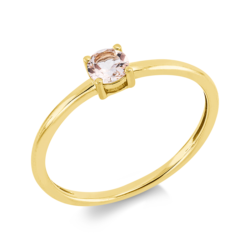 Ring 18 kt GG, 1 Morganit 0,22 ct rosa