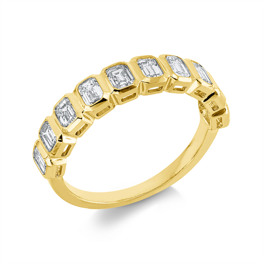 Ring 18 kt GG, 10 Sm.schliff 1,02 ct, TW-si
