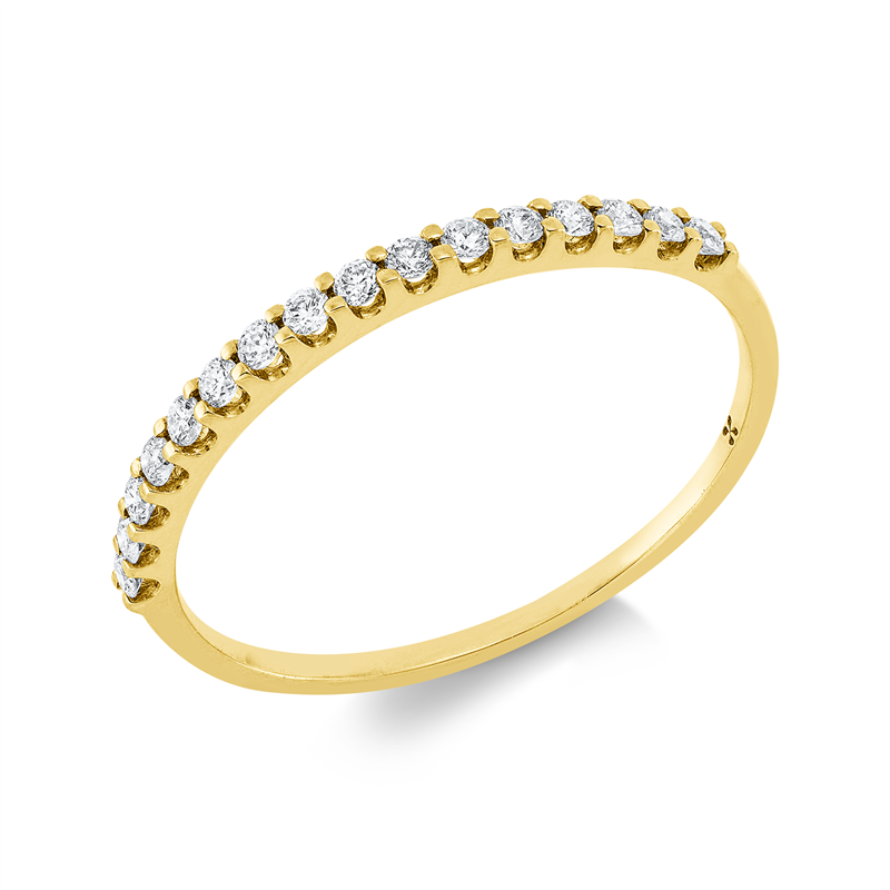 Ring 18 kt GG, 16 Brill. 0,18 ct, TW-si