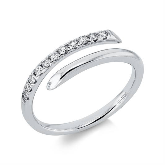 Ring 14 kt WG, 11 Brill. 0,15 ct, TW-pi