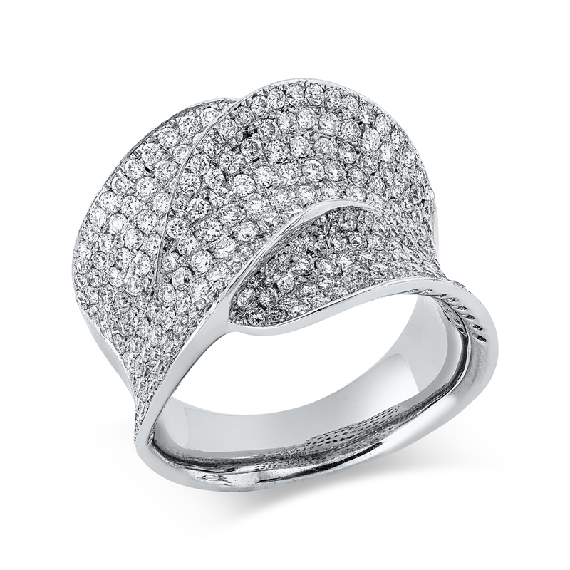 Ring 18 kt WG, 279 Brill. 2,41 ct, TW-vsi