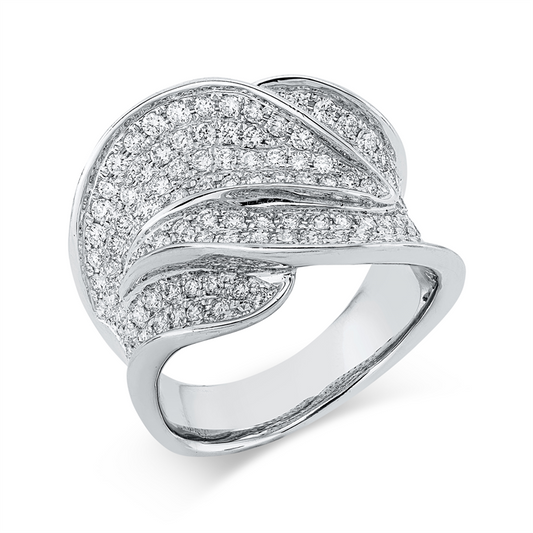 Ring 18 kt WG, 144 Brill. 1,75 ct, TW-vsi