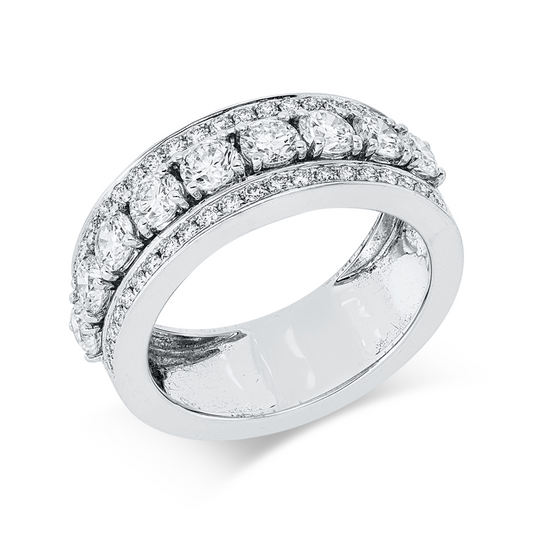 Ring 18 kt WG, 51 Brill. 1,68 ct, TW-vsi