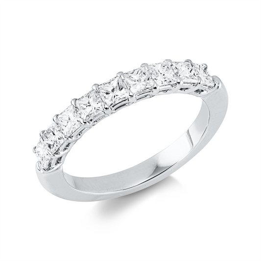 Ring 18 kt WG, 9 Princ. 1,08 ct, F-vsi/si