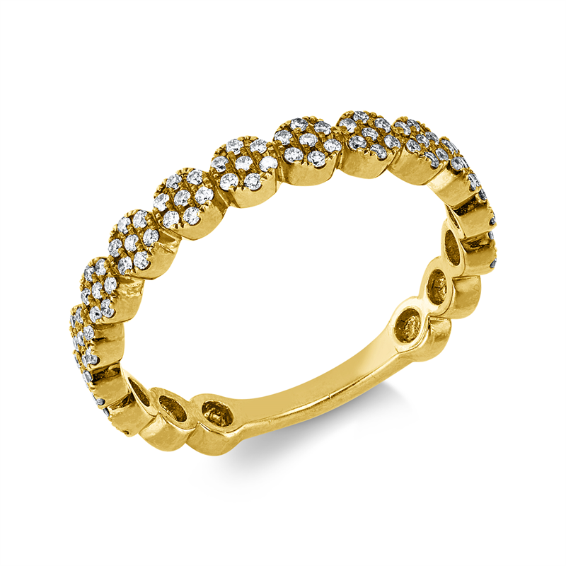 Ring 18 kt GG, 91 Brill. 0,26 ct, I-si