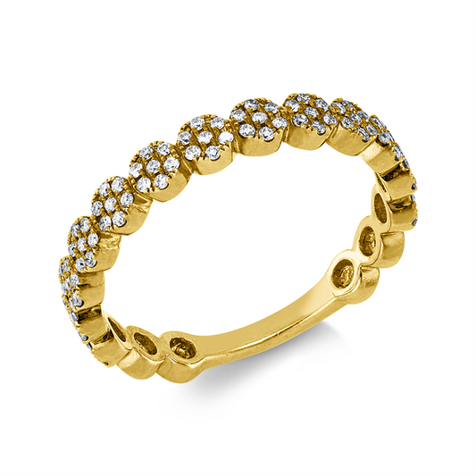 Ring 18 kt GG, 91 Brill. 0,26 ct, I-si