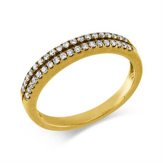 Ring 18 kt GG, 38 Brill. 0,23 ct, W-si