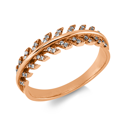 Ring 18 kt RG, 40 Brill. 0,11 ct, TW-si