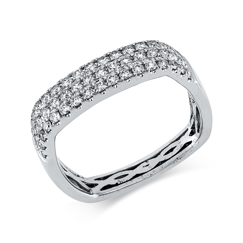 Ring 18 kt WG, 50 Brill. 0,46 ct, W-si