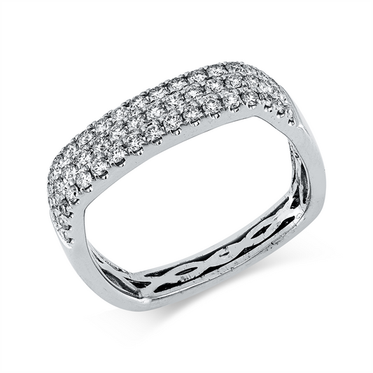 Ring 18 kt WG, 50 Brill. 0,46 ct, W-si