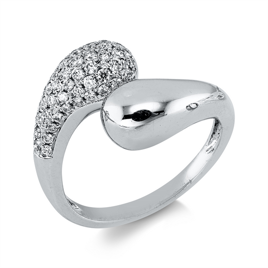 Ring 18 kt WG, 50 Brill. 0,35 ct, W-si