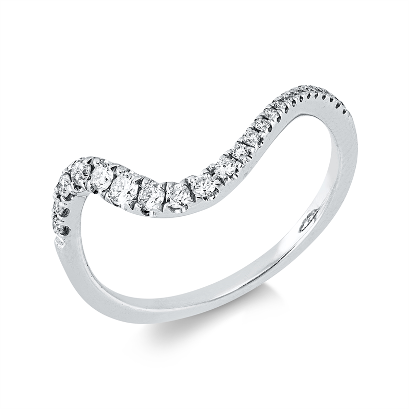 Ring 18 kt WG, 23 Brill. 0,21 ct, W-pi