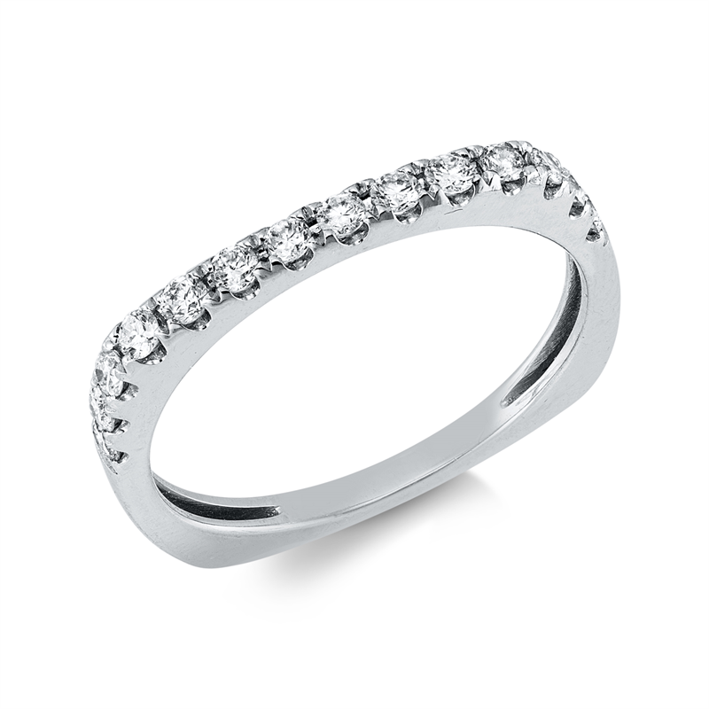 Ring 18 kt WG, 14 Brill. 0,31 ct, W-pi