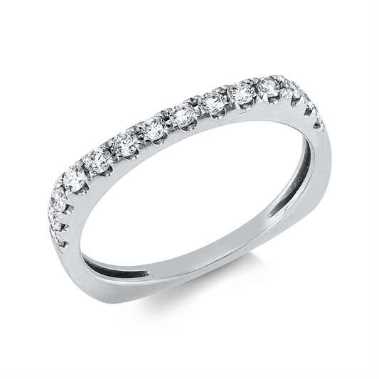 Ring 18 kt WG, 14 Brill. 0,31 ct, W-pi