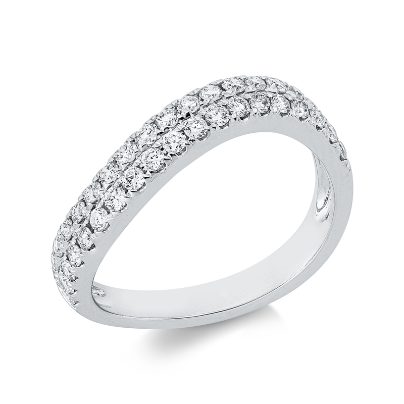 Ring 18 kt WG, 38 Brill. 0,52 ct, TW-si