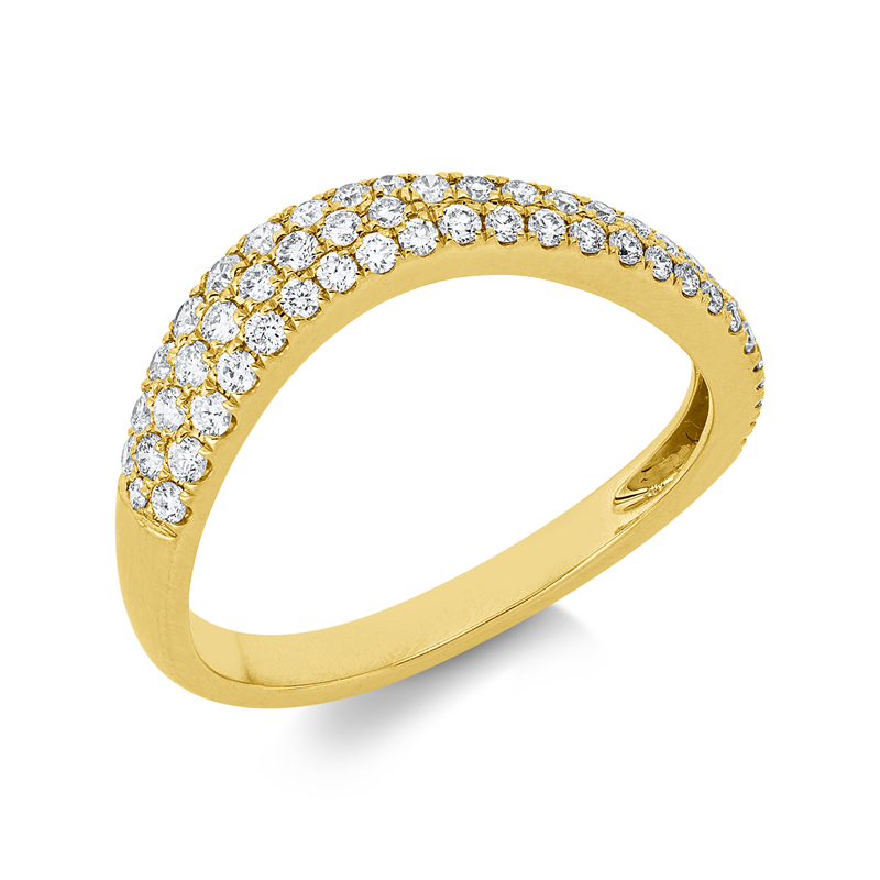 Ring 18 kt GG, 57 Brill. 0,39 ct, TW-si