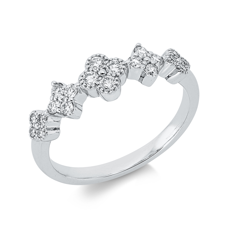 Ring 18 kt WG, 20 Brill. 0,31 ct, TW-si