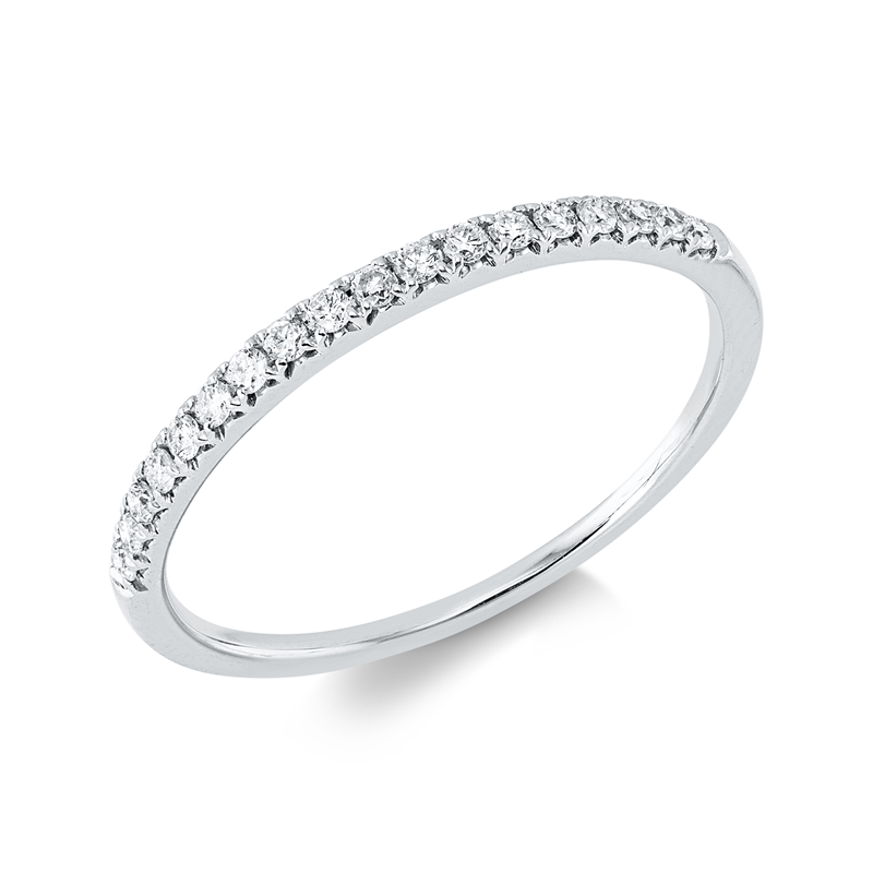 Ring 18 kt WG, 18 Brill. 0,16 ct, J-pi