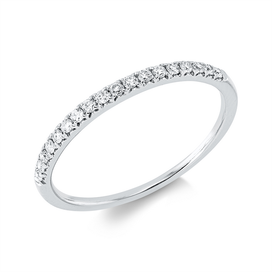 Ring 18 kt WG, 18 Brill. 0,16 ct, J-pi
