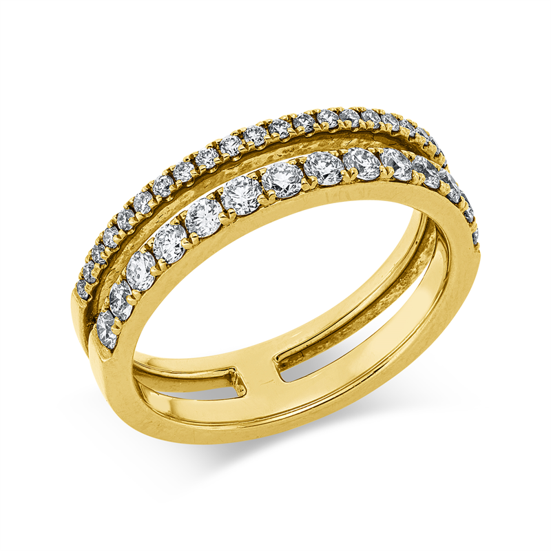 Ring 18 kt GG, 37 Brill. 0,60 ct, I-si