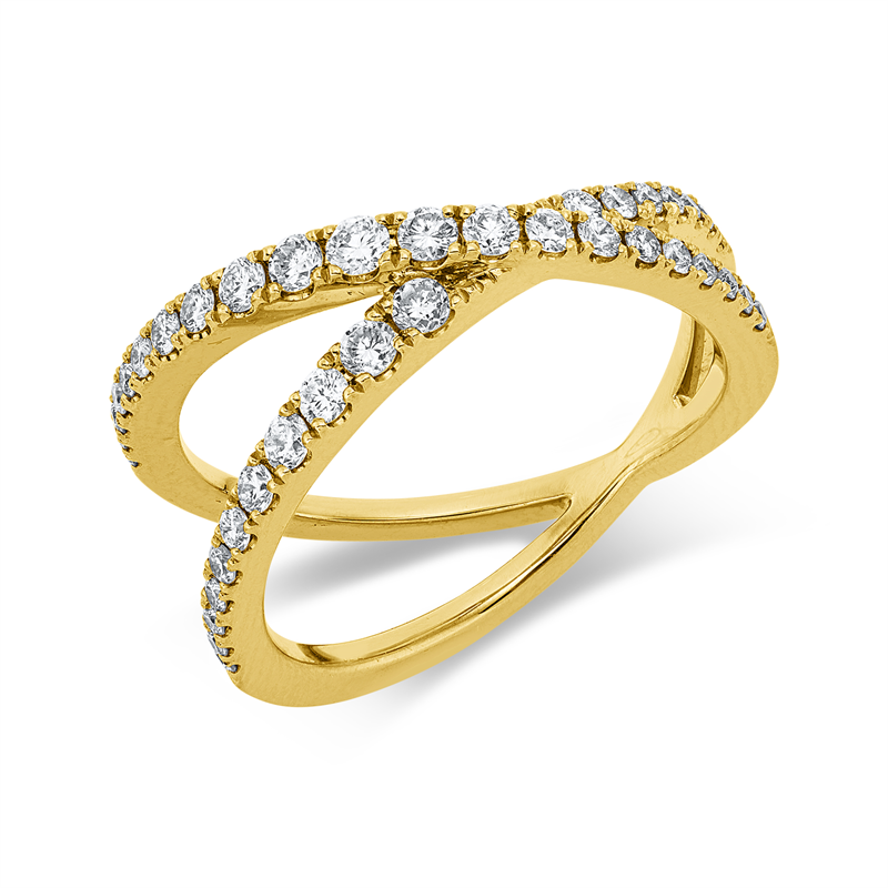 Ring 18 kt GG, 39 Brill. 0,50 ct, I-si
