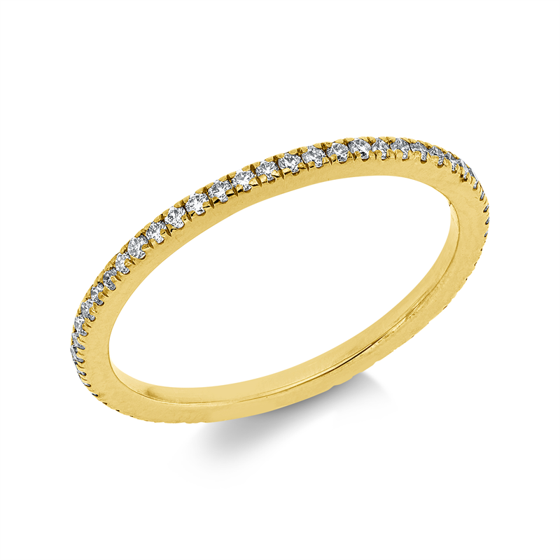 Ring 18 kt GG, 55 Brill. 0,28 ct, TW-vsi