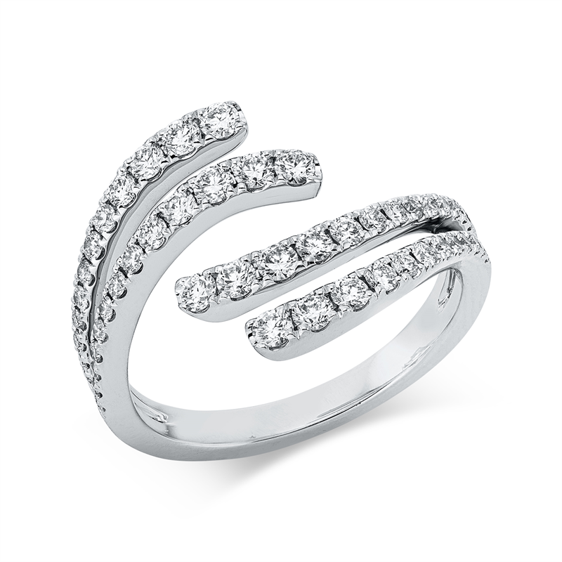 Ring 18 kt WG, 50 Brill. 0,68 ct, TW-si