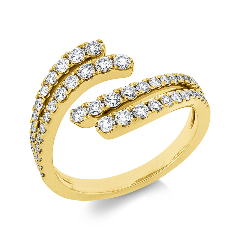 Ring 18 kt GG, 50 Brill. 0,69 ct, I-si