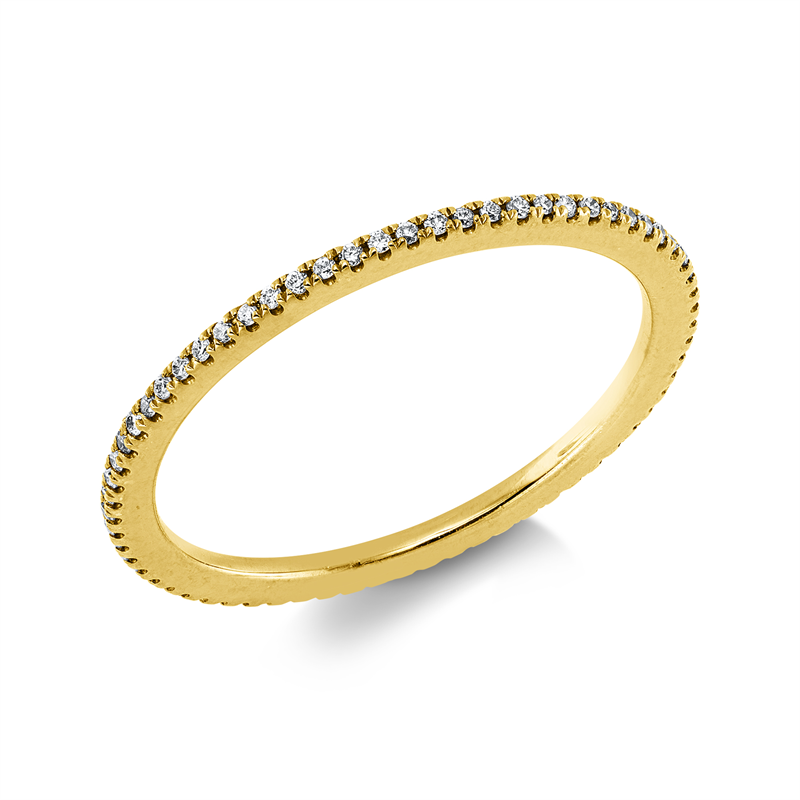 Ring 18 kt GG, 67 Brill. 0,15 ct, TW-si