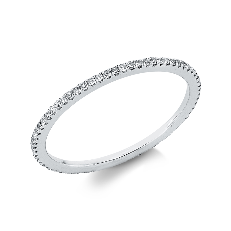 Ring 18 kt WG, 68 Dia. 0,21 ct, TW-si