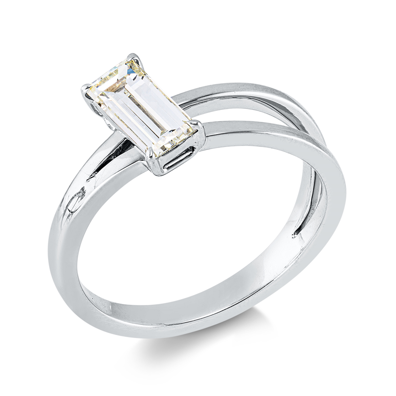 Ring 18 kt WG, GIA 1363873322, 1 Bag. 0,74 ct, m-vvs2
