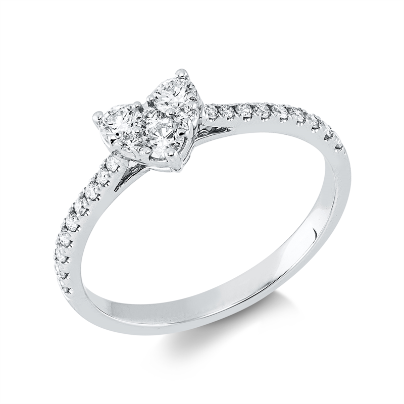 Ring 18 kt WG, 24 Brill. 0,36 ct, TW-si