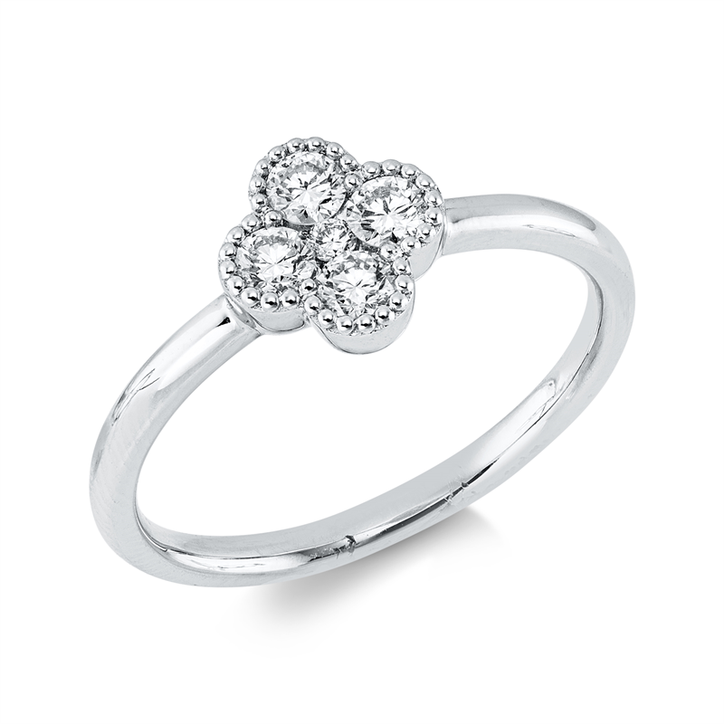 Ring 18 kt WG, 5 Brill. 0,29 ct, TW-si