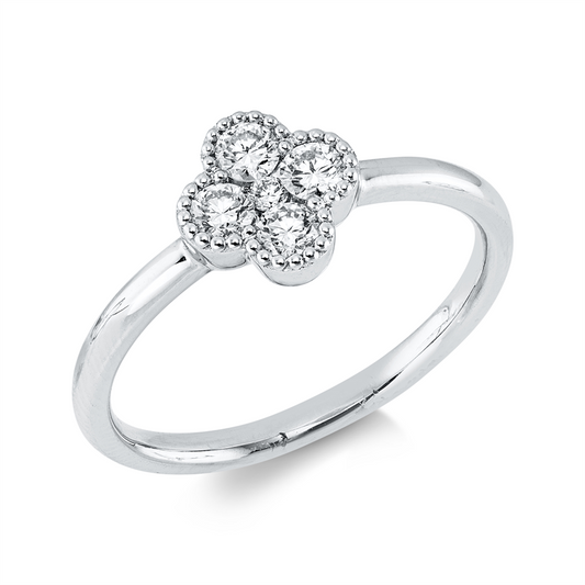 Ring 18 kt WG, 5 Brill. 0,29 ct, TW-si