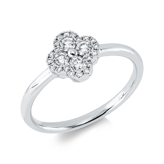 Ring 18 kt WG, 24 Brill. 0,25 ct, TW-si
