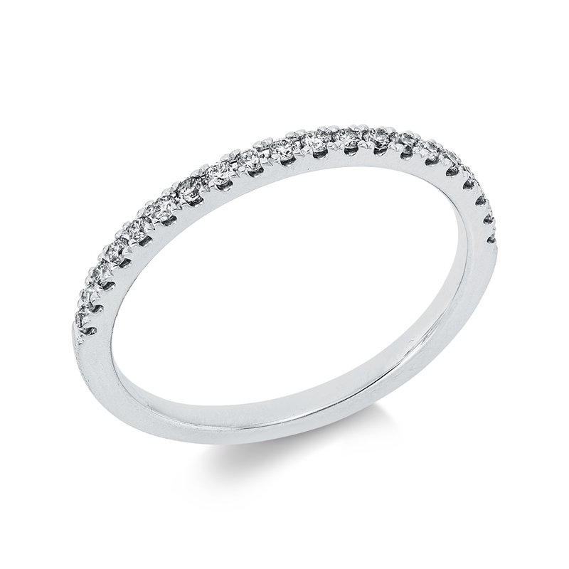 Ring 18 kt WG, 20 Brill. 0,18 ct, TLB-si