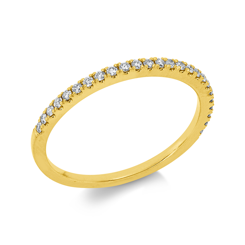 Ring 18 kt GG, 25 Brill. 0,17 ct, TW-si