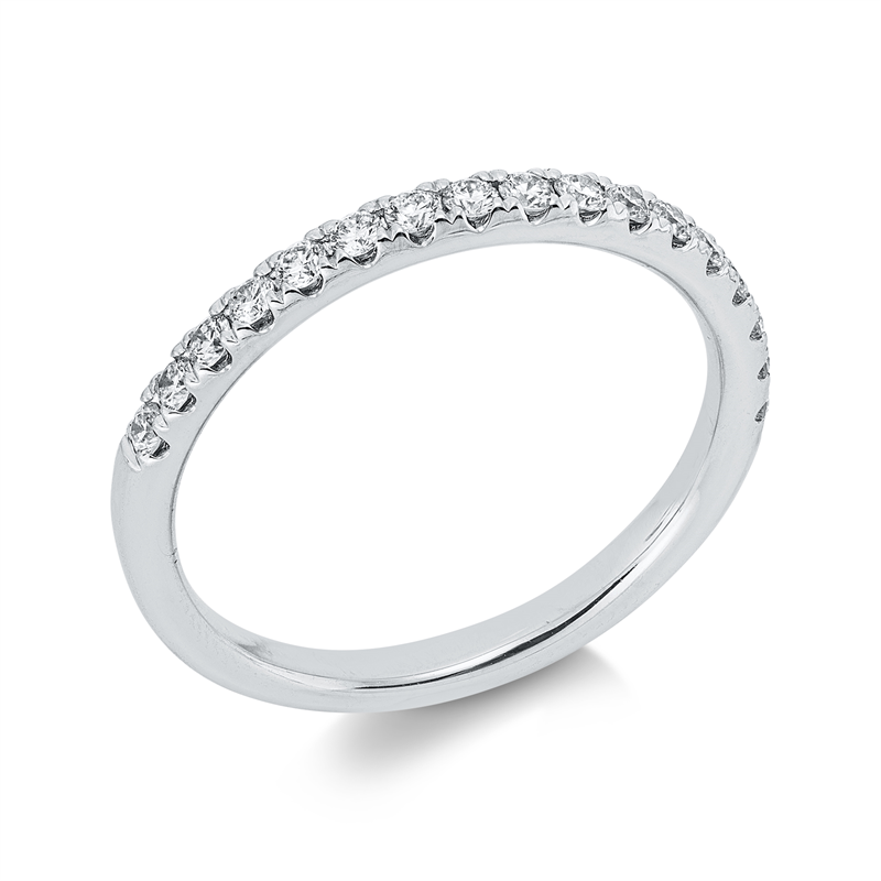 Ring 18 kt WG, 17 Brill. 0,31 ct, TW-si