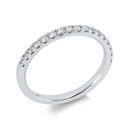 Ring 18 kt WG, 17 Brill. 0,31 ct, TW-si