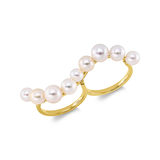 Ring 18 kt GG, 9 SW weiß