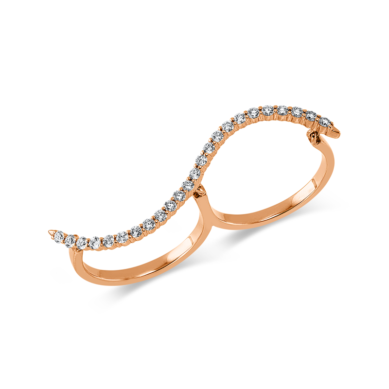 Ring 18 kt RG, 24 Brill. 0,50 ct, TW-vsi