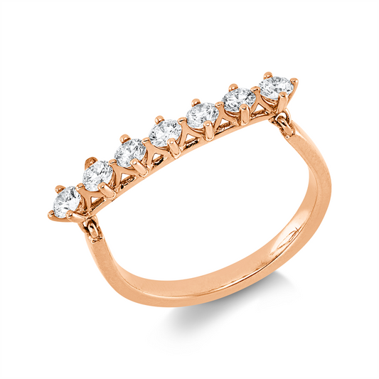 Ring 18 kt RG, 7 Brill. 0,49 ct, TW-vsi