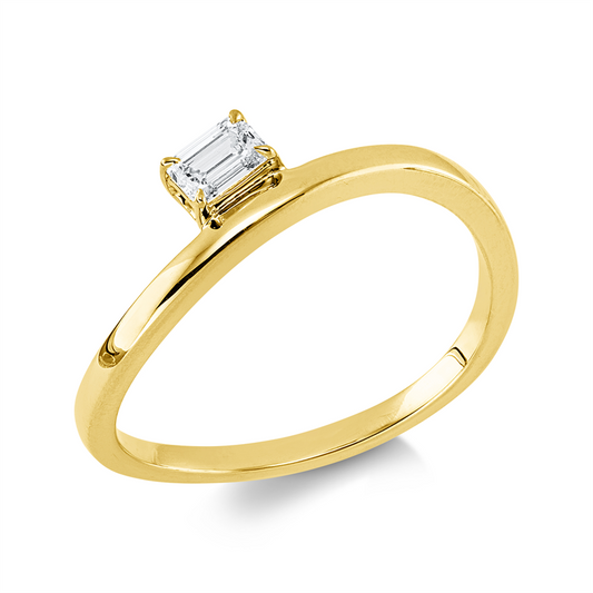 Ring 18 kt GG, 1 Sm.schliff 0,19 ct, TW-si