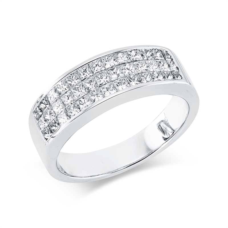 Ring 18 kt WG, 39 Princ. 1,00 ct, F-vsi