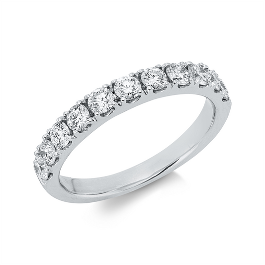 Ring 18 kt WG, 11 Brill. 0,81 ct, TW-si